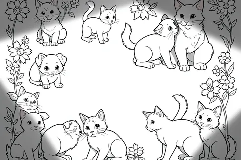AI generated colouring pages example