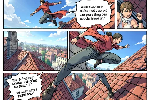 AI generated comic panels example