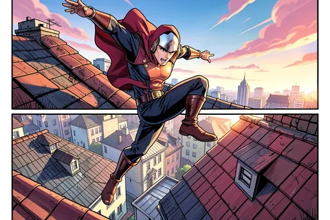 AI generated comic panels example