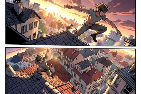 AI generated comic panels example