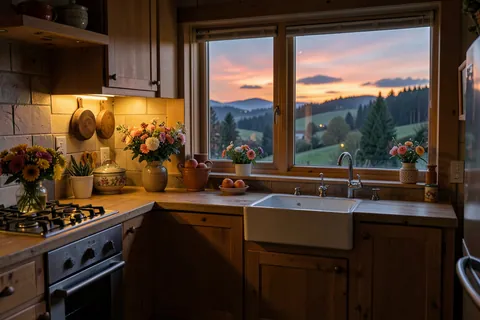 AI generated cosy cottage scenes example