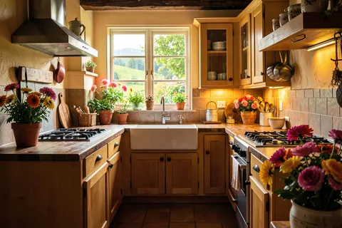 AI generated cosy cottage scenes example