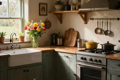 AI generated cosy cottage scenes example