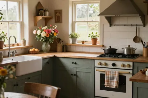 AI generated cosy cottage scenes example