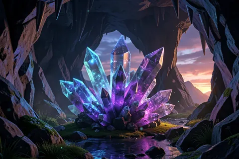 AI generated crystal art example