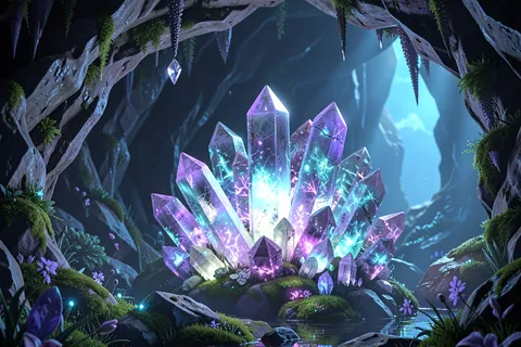 AI generated crystal art example