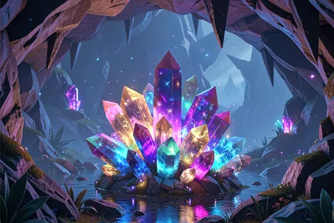 AI generated crystal art example