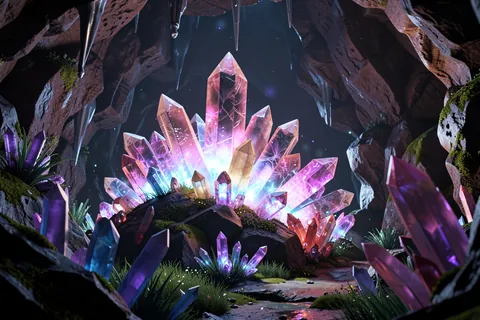 AI generated crystal art example