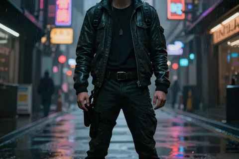 AI generated cyberpunk cities example