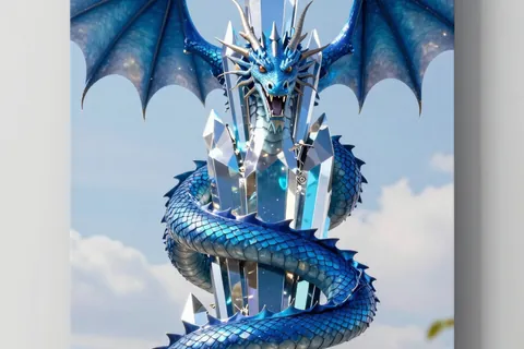 AI generated dragon art example