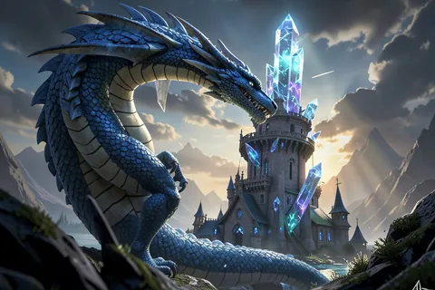 AI generated dragon art example