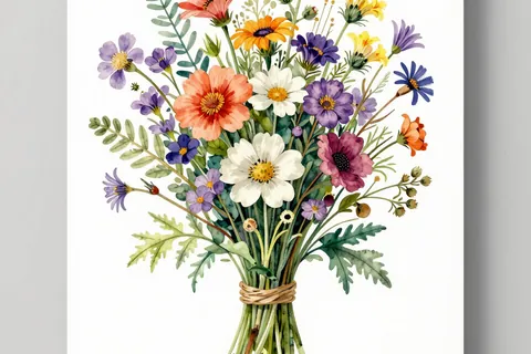 AI generated flower art example