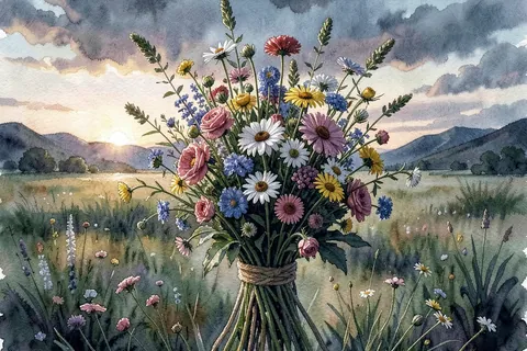 AI generated flower art example