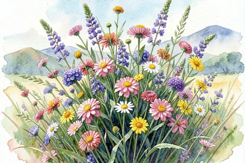 AI generated flower art example