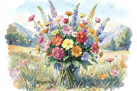 AI generated flower art example