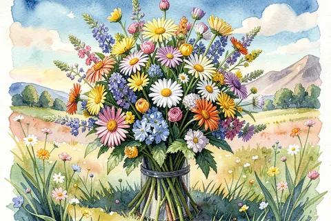AI generated flower art example