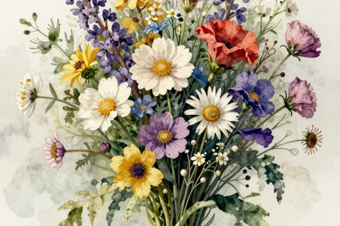 AI generated flower art example