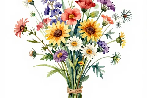 AI generated flower art example