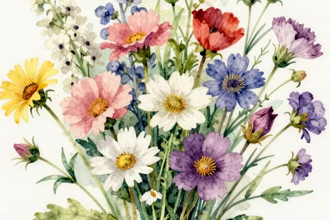 AI generated flower art example