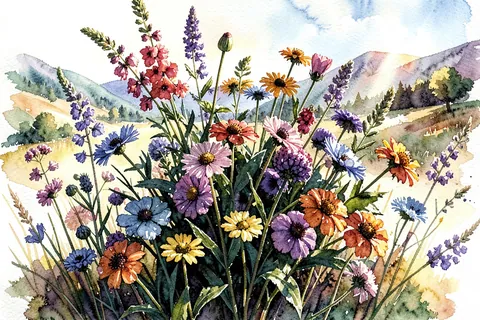 AI generated flower art example