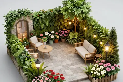 AI generated garden ideas example