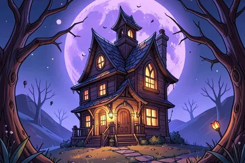 AI generated halloween art example