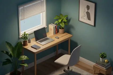 AI generated isometric rooms example