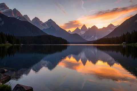 AI generated landscape art example