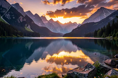 AI generated landscape art example