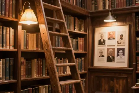 AI generated library scenes example