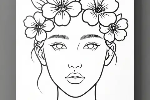 AI generated line art example