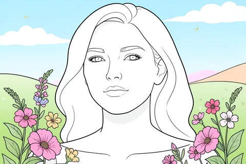 AI generated line art example