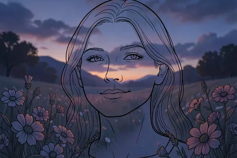 AI generated line art example