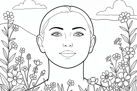 AI generated line art example