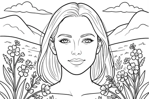 AI generated line art example