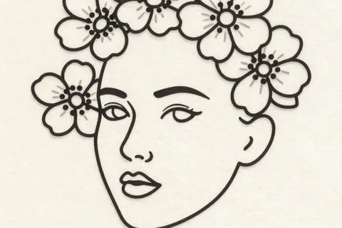 AI generated line art example