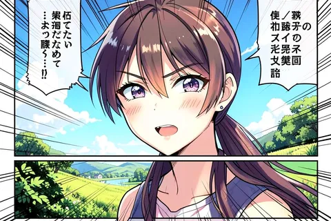 AI generated manga panels example
