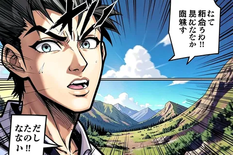 AI generated manga panels example
