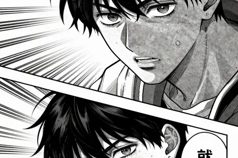 AI generated manga panels example