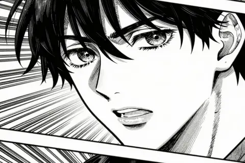 AI generated manga panels example