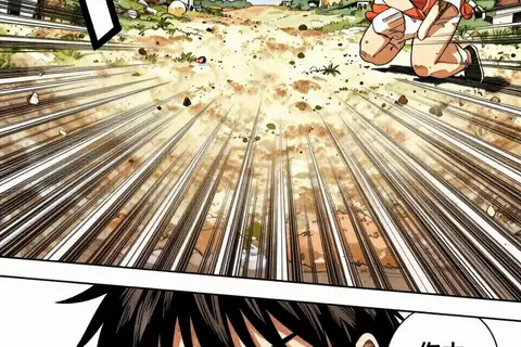 AI generated manga panels example