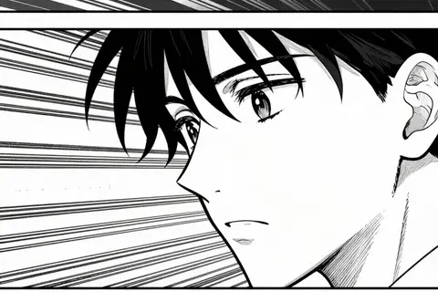 AI generated manga panels example