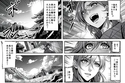 AI generated manga panels example