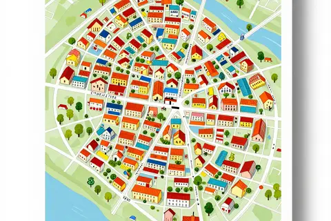 AI generated map illustrations example