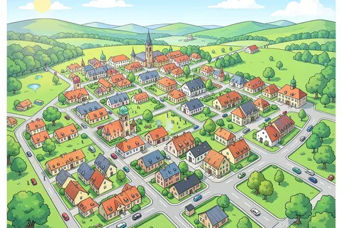 AI generated map illustrations example