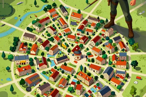 AI generated map illustrations example