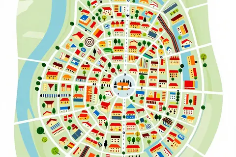 AI generated map illustrations example