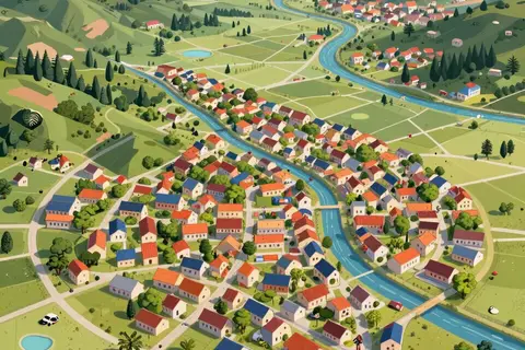 AI generated map illustrations example