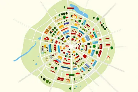 AI generated map illustrations example