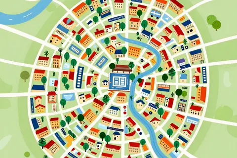 AI generated map illustrations example